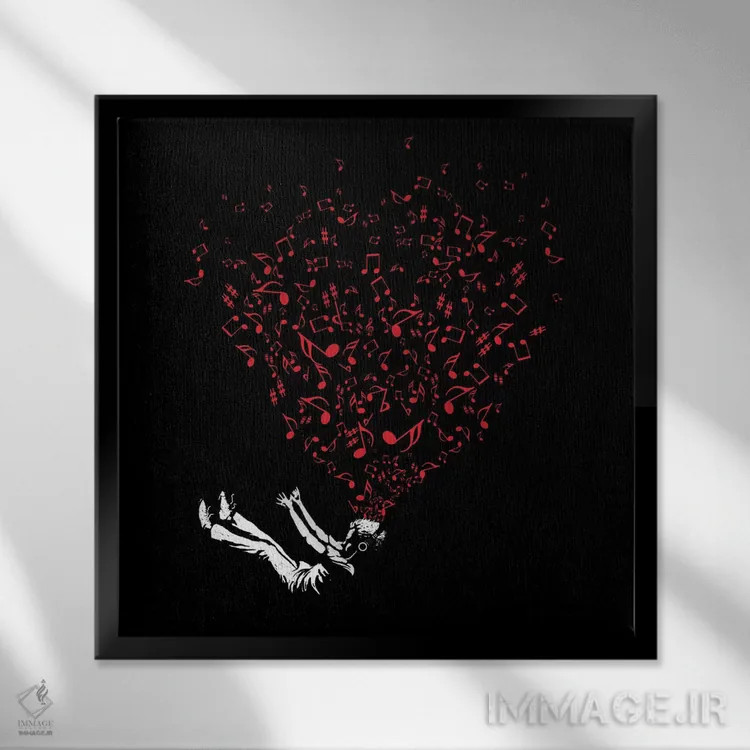 تابلو تصور کن اثر دیجیتال کاربین (نام هنرمند یا استودیو) - نمای قابدار مشکی