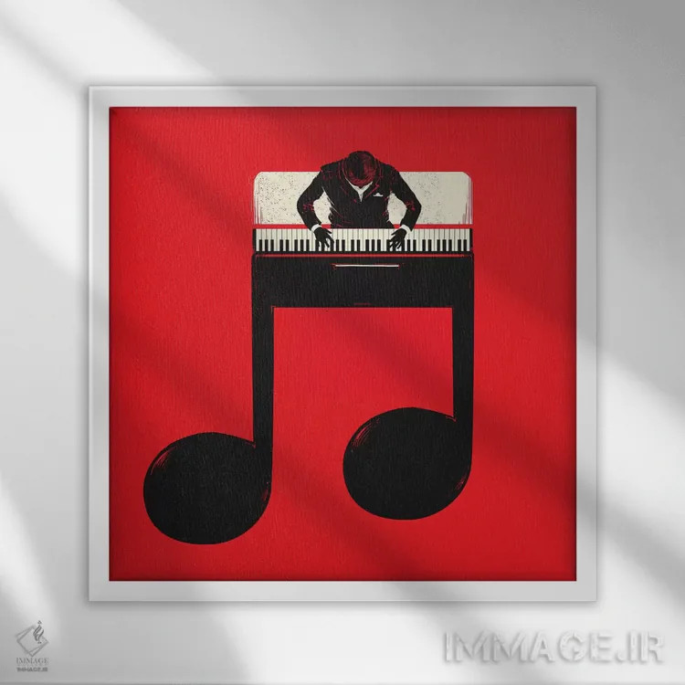 تابلو سازندهٔ هارمونی (هماهنگی) اثر دیجیتال کاربین (نام هنرمند یا استودیو) - نمای قابدار سفید