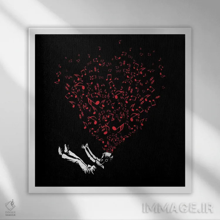 تابلو تصور کن اثر دیجیتال کاربین (نام هنرمند یا استودیو) - نمای قابدار سفید