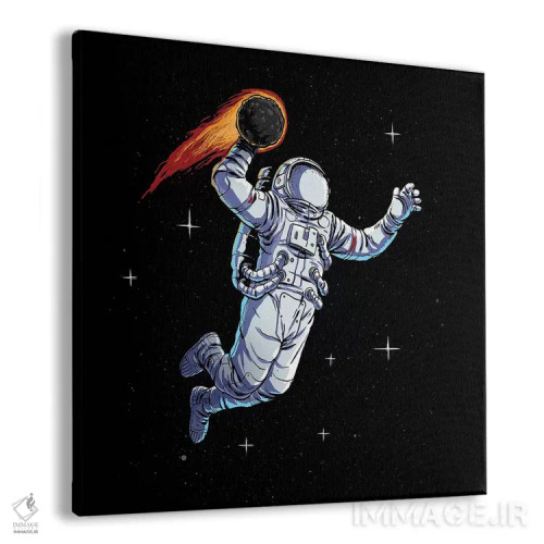تابلو دانک فضایی (بسکتبال) اثر دیجیتال کاربین (نام هنرمند یا استودیو) - نمای پرسپکتیو محصول
