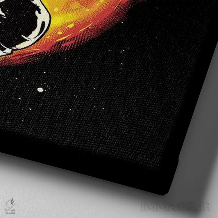 تابلو گم شده در فضا اثر دیجیتال کاربین (نام هنرمند یا استودیو) - نمای نزدیک بافت بوم