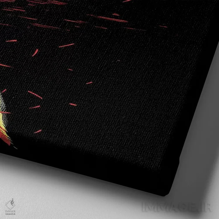 تابلو مافیوزو (عضو مافیا) اثر دیجیتال کاربین (نام هنرمند یا استودیو) - نمای نزدیک بافت بوم