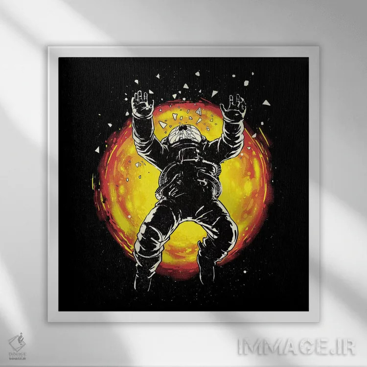 تابلو گم شده در فضا اثر دیجیتال کاربین (نام هنرمند یا استودیو) - نمای قابدار سفید