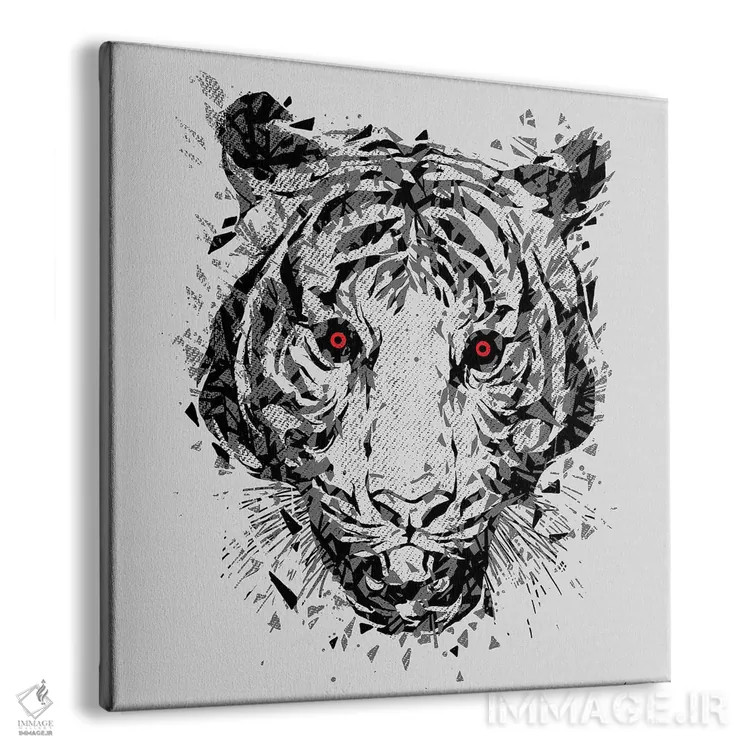 تابلو چشمهای وحشی اثر دیجیتال کاربین (نام هنرمند یا استودیو) - نمای پرسپکتیو محصول