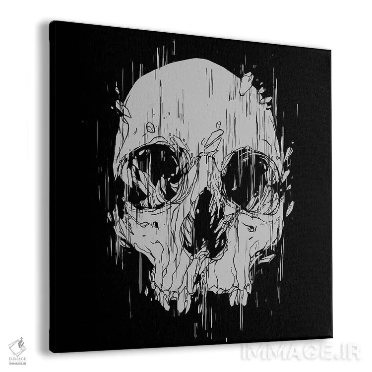 تابلو جمجمه شکسته اثر دیجیتال کاربین (نام هنرمند یا استودیو) - نمای پرسپکتیو محصول