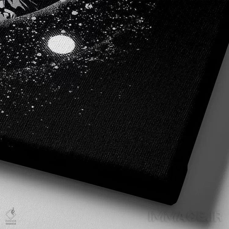 تابلو سیاهچاله اثر دیجیتال کاربین (نام هنرمند یا استودیو) - نمای نزدیک بافت بوم
