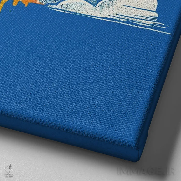 تابلو صبحانه اثر دیجیتال کاربین (نام هنرمند یا استودیو) - نمای نزدیک بافت بوم