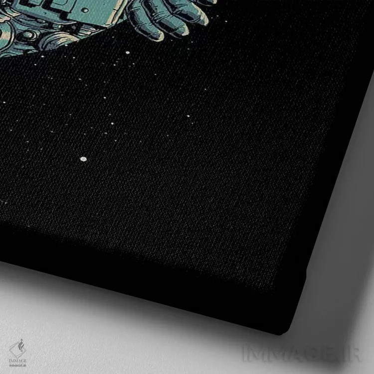 تابلو هلال ماه اثر دیجیتال کاربین (نام هنرمند یا استودیو) - نمای نزدیک بافت بوم