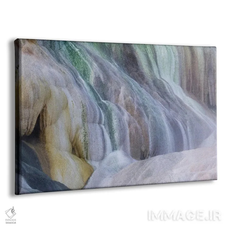 تابلو Wyoming, Yellowstone National Park Mammoth Hot Springs,آمریکا، وایومینگ، پارک ملی یلواستون، چشمههای آب گرم ماموت اثر دارل گالین - نمای پرسپکتیو محصول