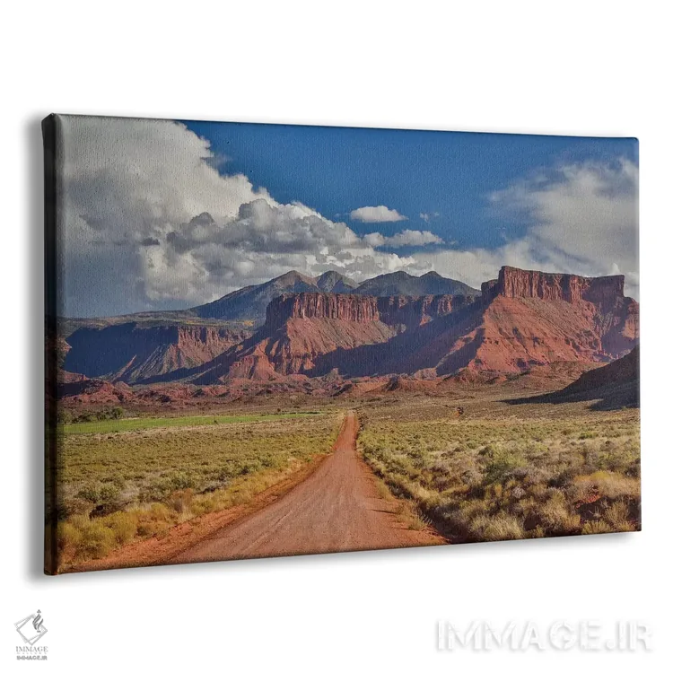 تابلو Utah,جاده خاکی مستقیم به سوی دره پروفسور، یوتا اثر دارل گالین - نمای پرسپکتیو محصول