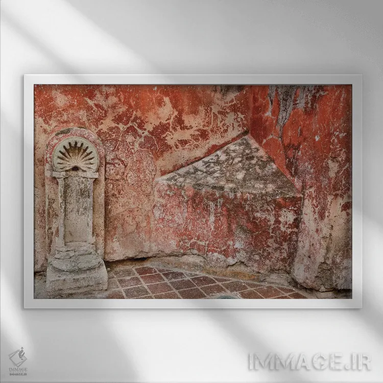 تابلو گواناخواتو در مکزیک مرکزی. فواره قدیمی اثر دارل گالین - نمای قابدار سفید