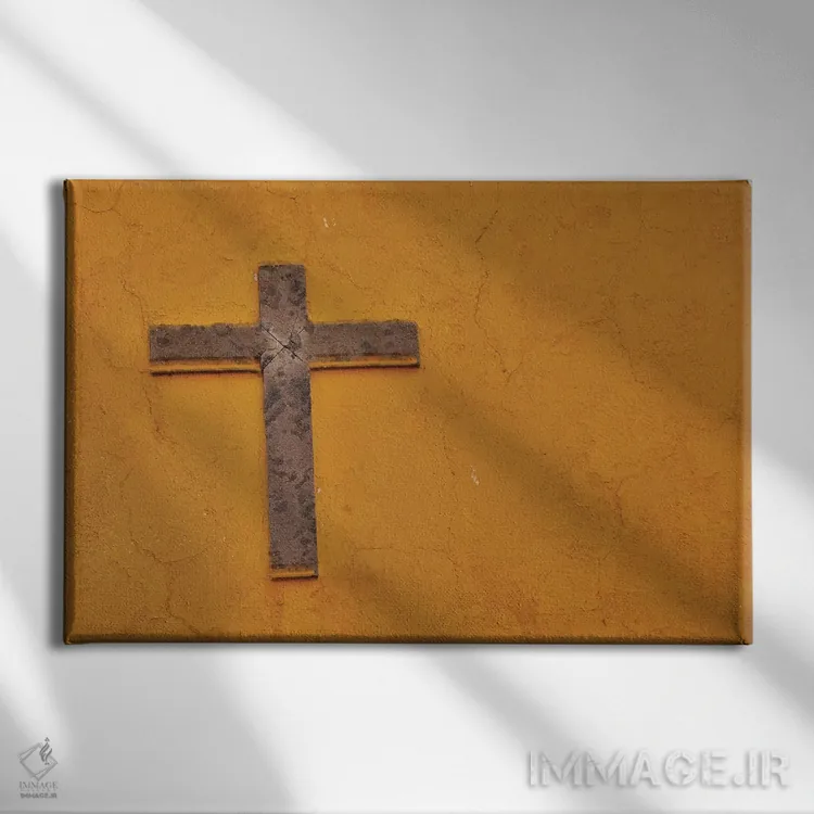 تابلو سن میگل د آلنده، مکزیک. صلیب نصبشده روی دیوار ساختمان (مکزیک) اثر دارل گالین - نمای روبهرو روی دیوار