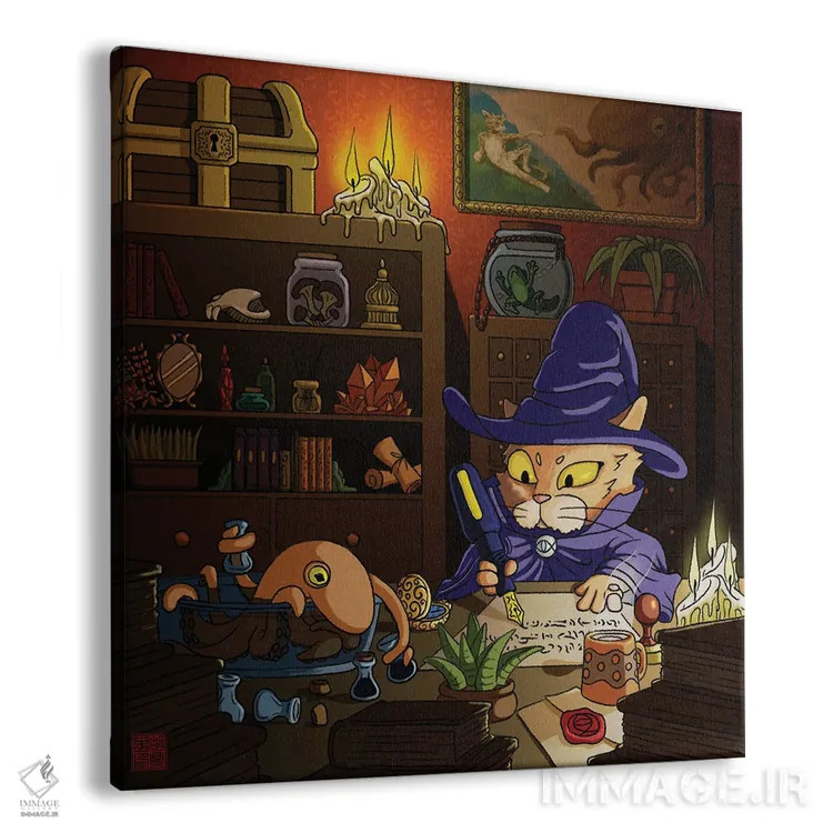 تابلو هنر مدادکاری شبانه اثر باورگژونگ هو - نمای پرسپکتیو محصول