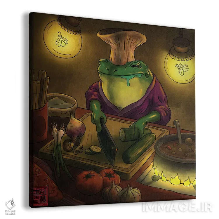 تابلو قورباغه سرآشپز اثر باورگژونگ هو - نمای پرسپکتیو محصول