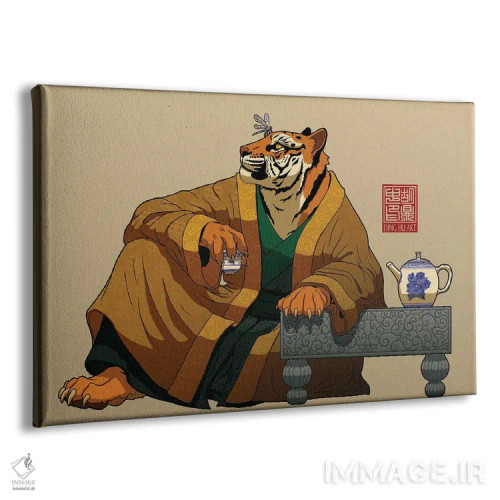 تابلو Perching Dragonfly,ببرِ لمیده، سنجاقک نشسته اثر باورگژونگ هو - نمای پرسپکتیو محصول