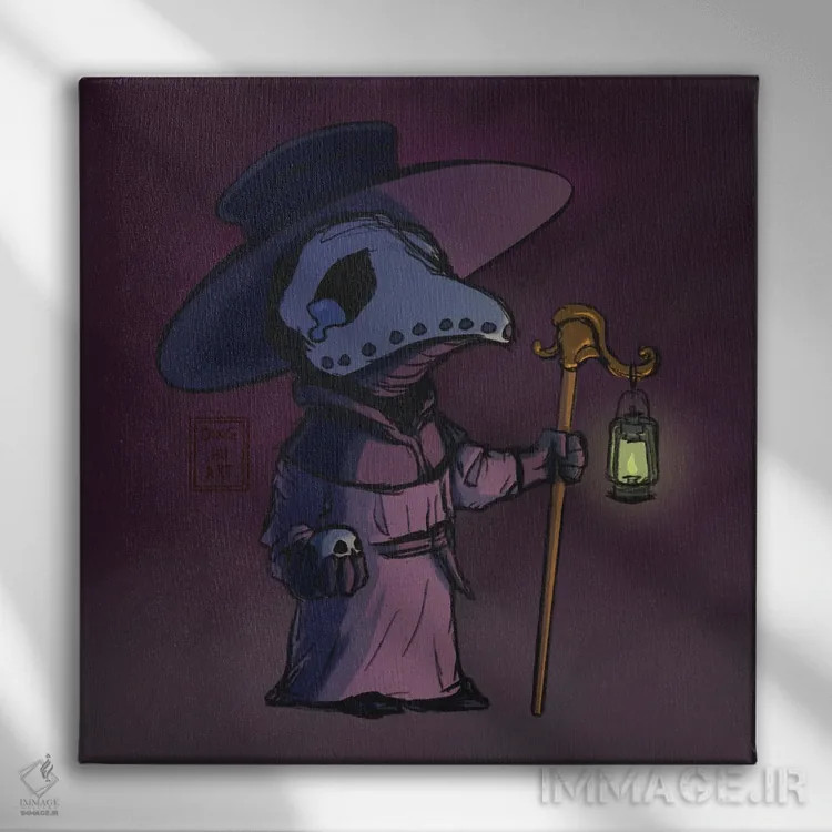 تابلو دکتر طاعون بانمک اثر باورگژونگ هو - نمای روبهرو روی دیوار