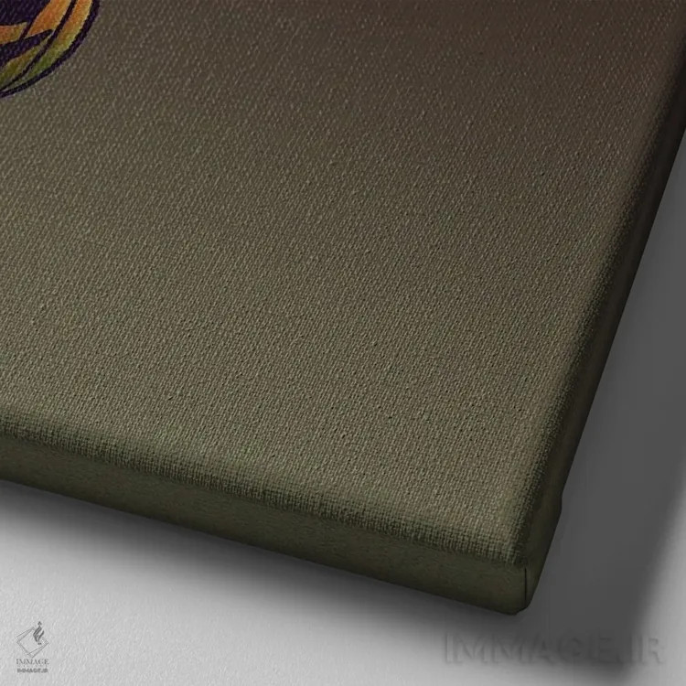 تابلو قورباغه و پسرش در جشن هالووین اثر باورگژونگ هو - نمای نزدیک بافت بوم