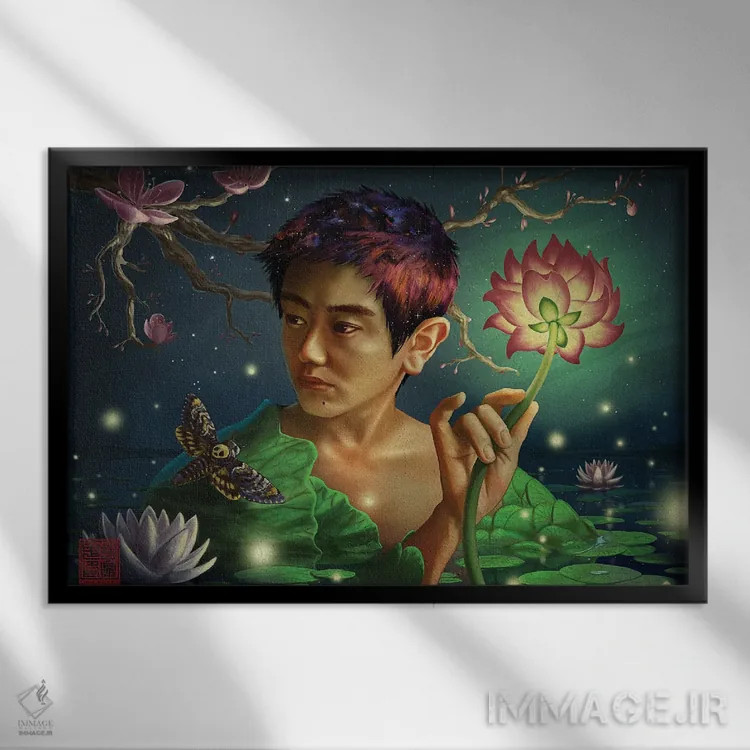 تابلو حالتهای متغیر اثر باورگژونگ هو - نمای قابدار مشکی