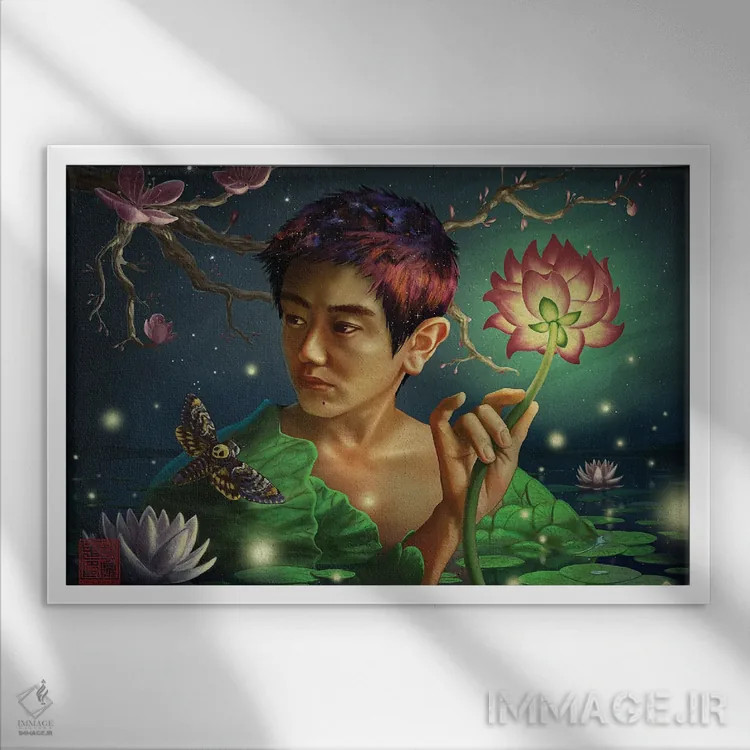 تابلو حالتهای متغیر اثر باورگژونگ هو - نمای قابدار سفید