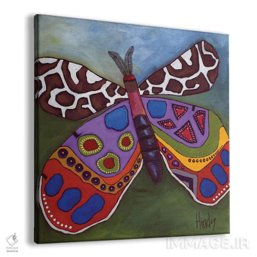 تابلو پروانه شاد و پرانرژی اثر دیویدای هینْدز - نمای پرسپکتیو محصول