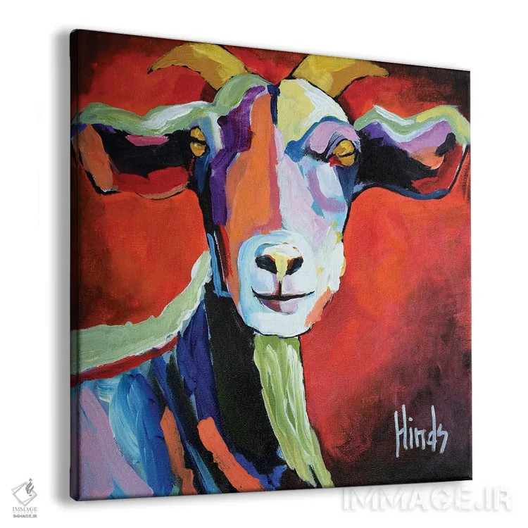 تابلو پرتره بز اثر دیویدای هینْدز - نمای پرسپکتیو محصول