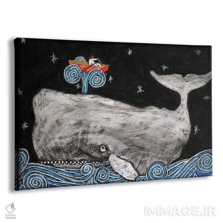 تابلو یونس و نهنگ اثر دیویدای هینْدز - نمای پرسپکتیو محصول