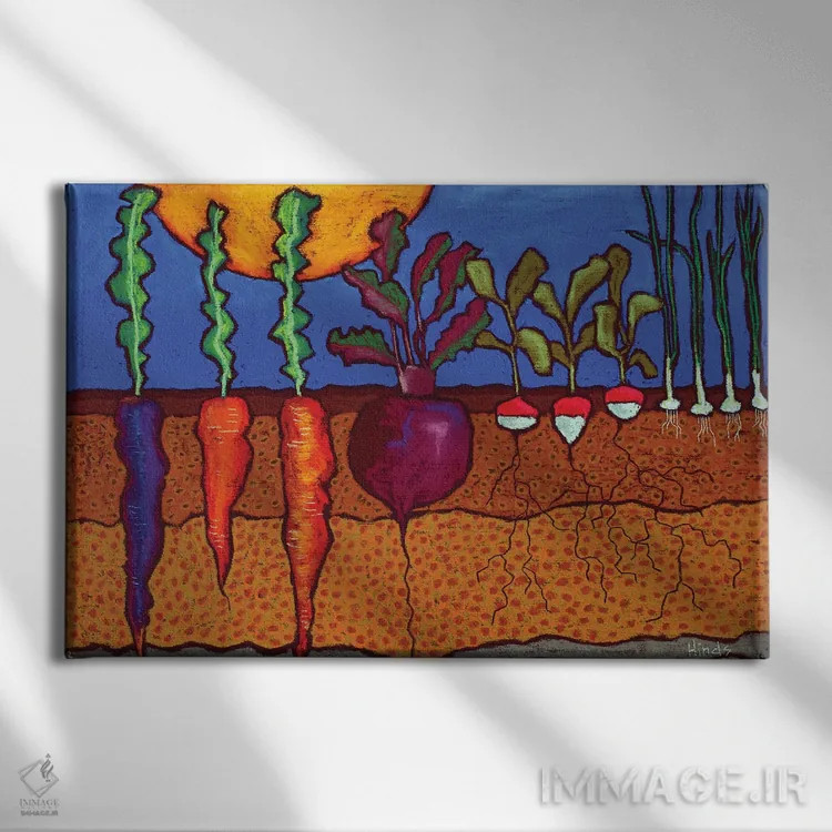 تابلو درون زمین اثر دیویدای هینْدز - نمای روبهرو روی دیوار