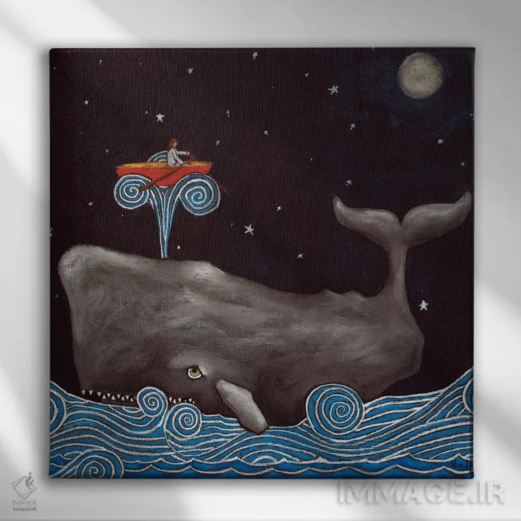 تابلو یونس اثر دیویدای هینْدز - نمای روبهرو روی دیوار