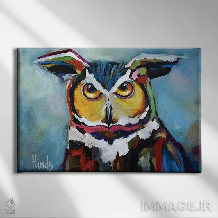 تابلو آقای جغد اثر دیویدای هینْدز - نمای روبهرو روی دیوار