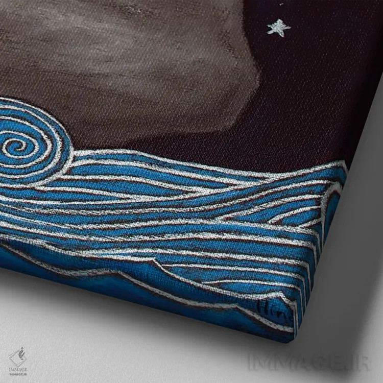 تابلو یونس اثر دیویدای هینْدز - نمای نزدیک بافت بوم