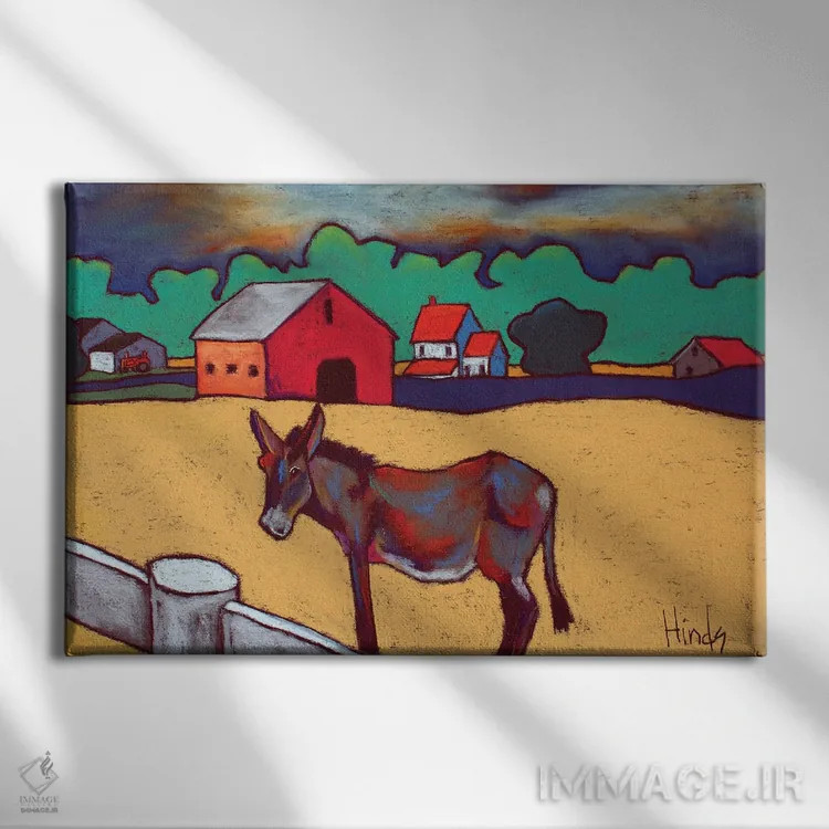 تابلو قلب تنها اثر دیویدای هینْدز - نمای روبهرو روی دیوار