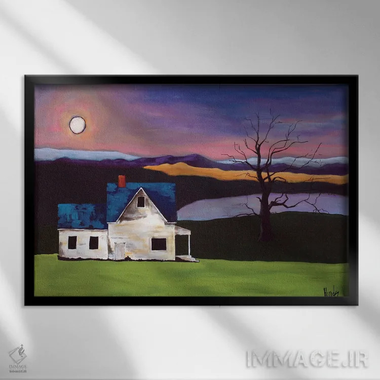 تابلو تنها اثر دیویدای هینْدز - نمای قابدار مشکی