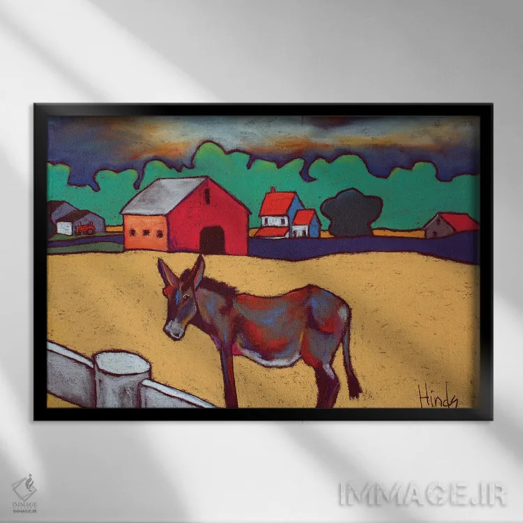 تابلو قلب تنها اثر دیویدای هینْدز - نمای قابدار مشکی