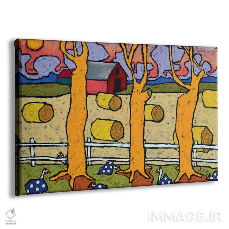 تابلو مطالعه سه درخت اثر دیویدای هینْدز - نمای پرسپکتیو محصول