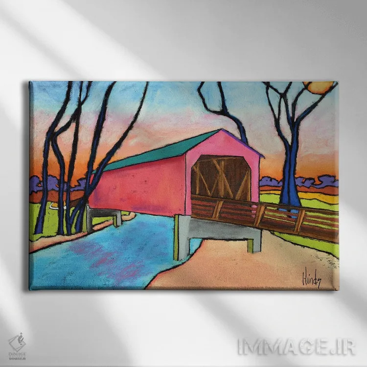 تابلو پل سرپوشیده شوگر کریک اثر دیویدای هینْدز - نمای روبهرو روی دیوار