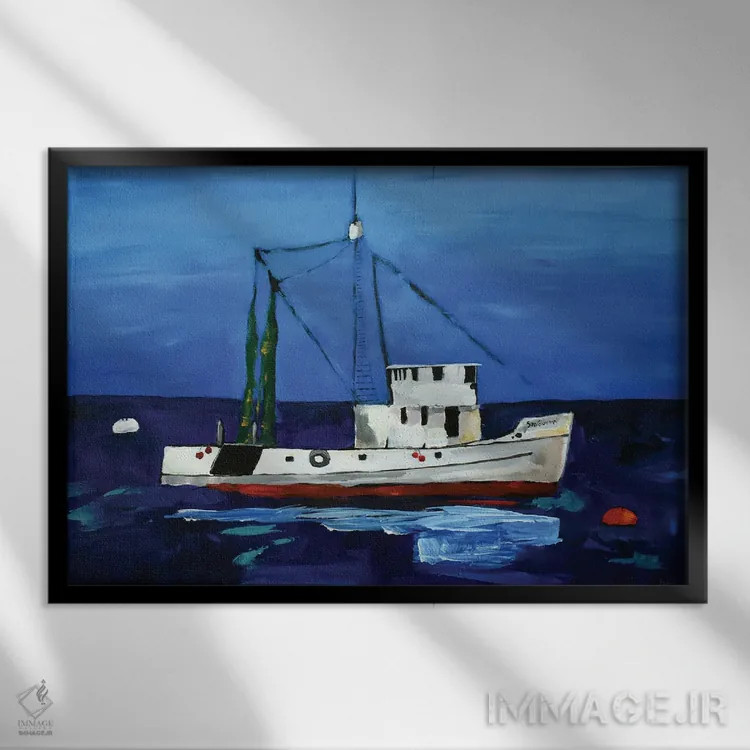 تابلو سن جووانی بر فراز خلیج مانتری اثر دیویدای هینْدز - نمای قابدار مشکی