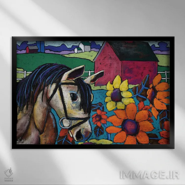 تابلو اوه! (ابراز شگفتی) اثر دیویدای هینْدز - نمای قابدار مشکی