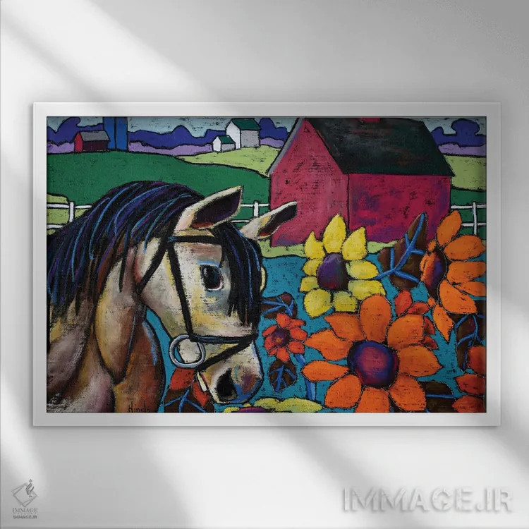 تابلو اوه! (ابراز شگفتی) اثر دیویدای هینْدز - نمای قابدار سفید