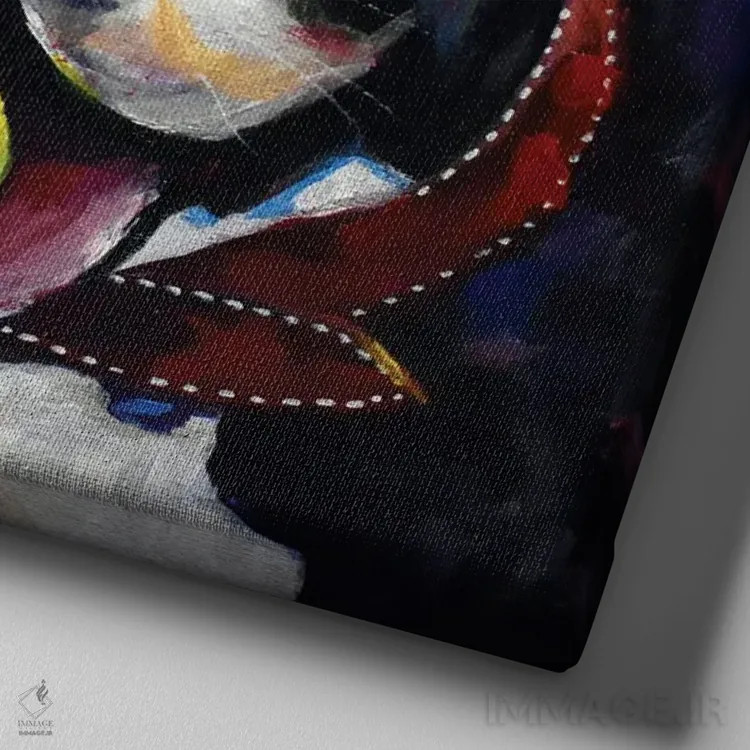 تابلو بیار! (اصطلاح بازی با سگ) اثر دیویدای هینْدز - نمای نزدیک بافت بوم