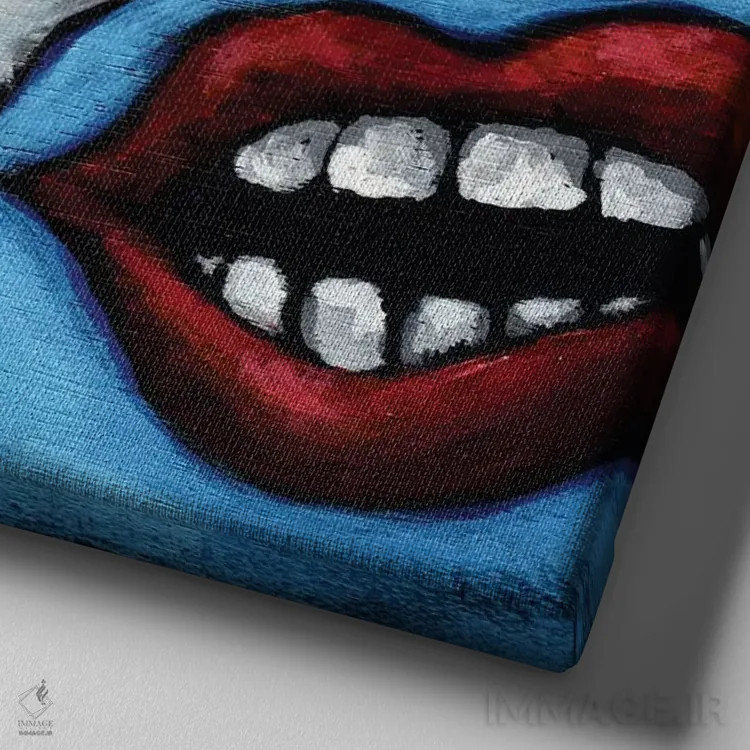 تابلو But,عیسی تو را دوست دارد، اما... اثر دیویدای هینْدز - نمای نزدیک بافت بوم