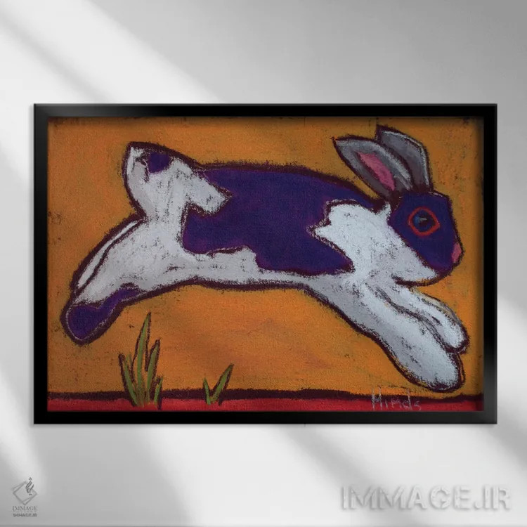 تابلو هیپیتی هاپ (پرش شاد) اثر دیویدای هینْدز - نمای قابدار مشکی