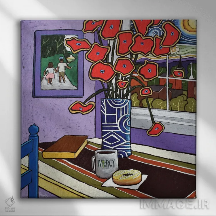 تابلو رفتن به خانه اثر دیویدای هینْدز - نمای روبهرو روی دیوار