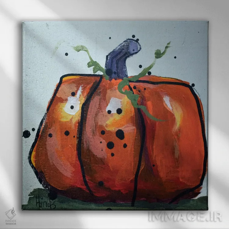 تابلو کدو تنبل ۷ اثر دیویدای هینْدز - نمای روبهرو روی دیوار