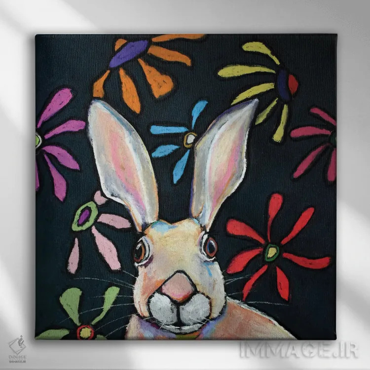 تابلو جکِ خرگوش اثر دیویدای هینْدز - نمای روبهرو روی دیوار