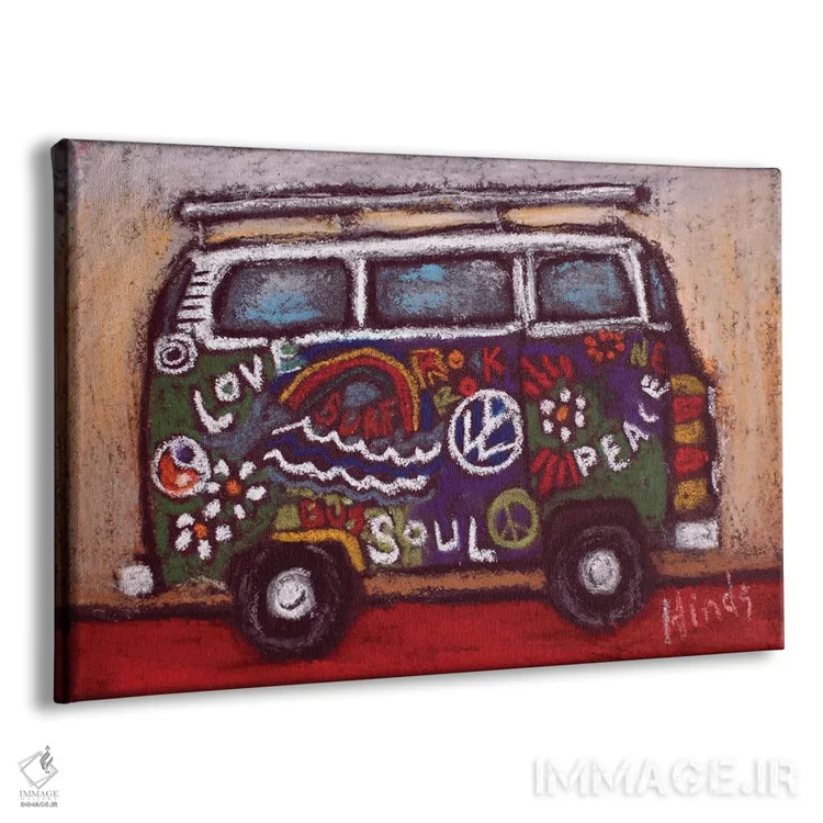تابلو اتوبوس عشق اثر دیویدای هینْدز - نمای پرسپکتیو محصول