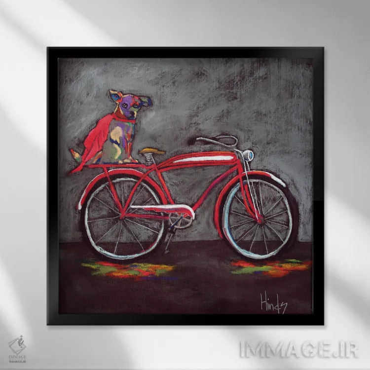 تابلو قهرمان اثر دیویدای هینْدز - نمای قابدار مشکی