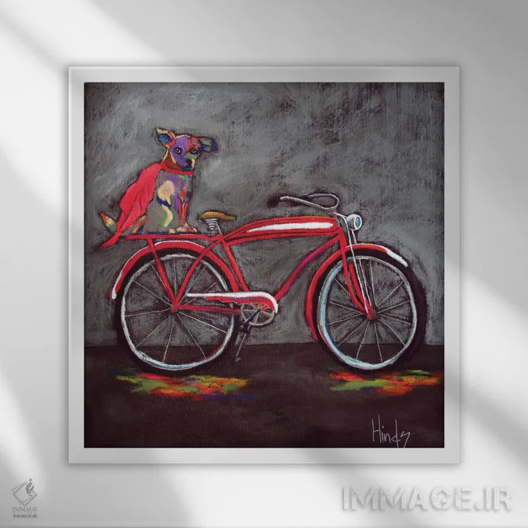 تابلو قهرمان اثر دیویدای هینْدز - نمای قابدار سفید