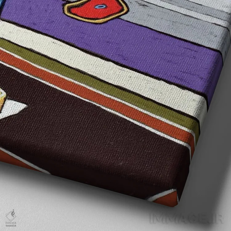 تابلو رفتن به خانه اثر دیویدای هینْدز - نمای نزدیک بافت بوم