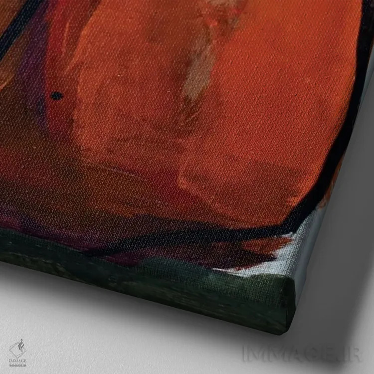 تابلو کدو تنبل ۷ اثر دیویدای هینْدز - نمای نزدیک بافت بوم