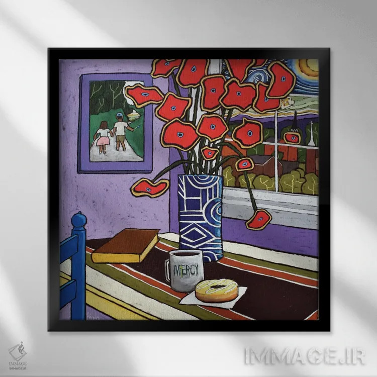 تابلو رفتن به خانه اثر دیویدای هینْدز - نمای قابدار مشکی